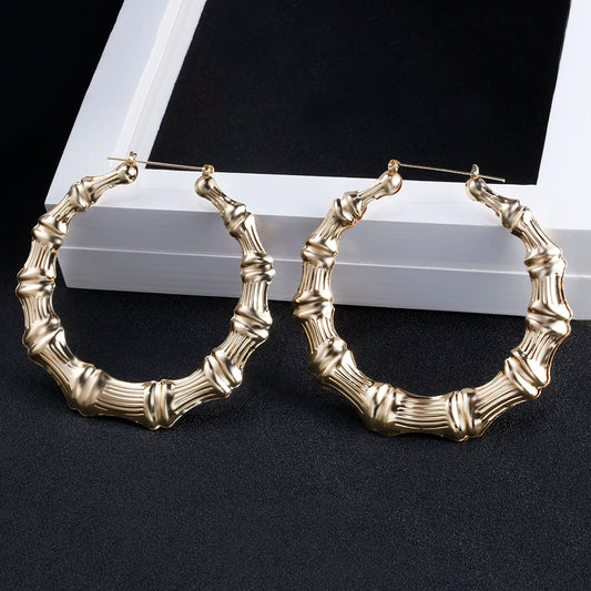 Bamboo Hoop Earrings