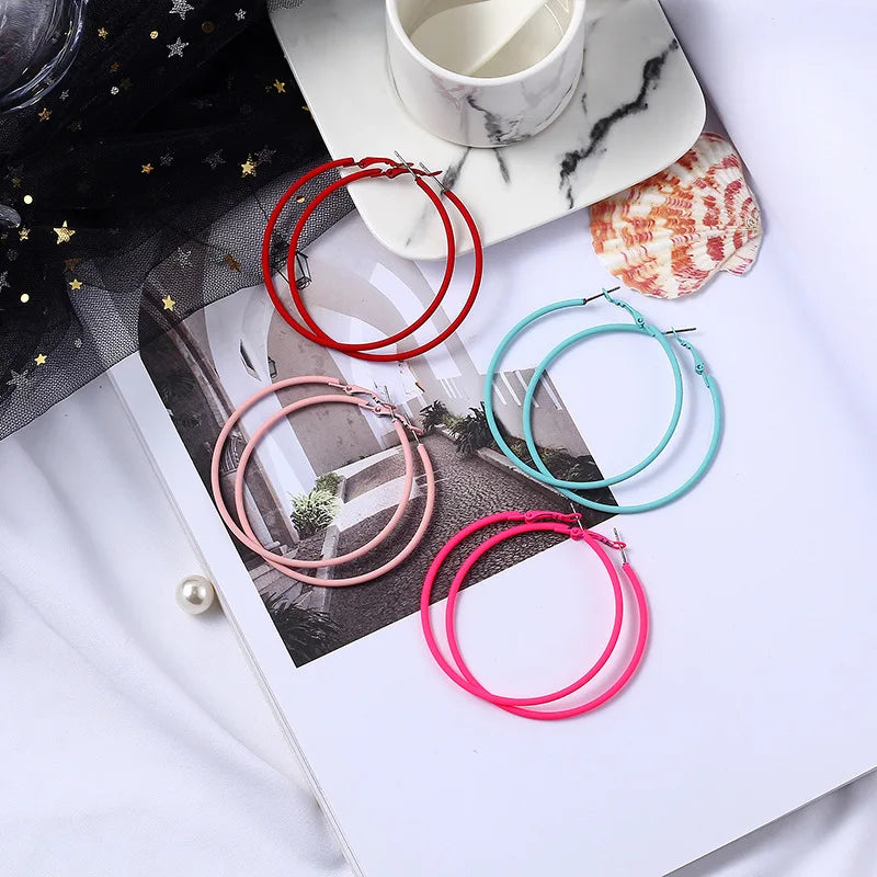 colorful Hoop Earrings