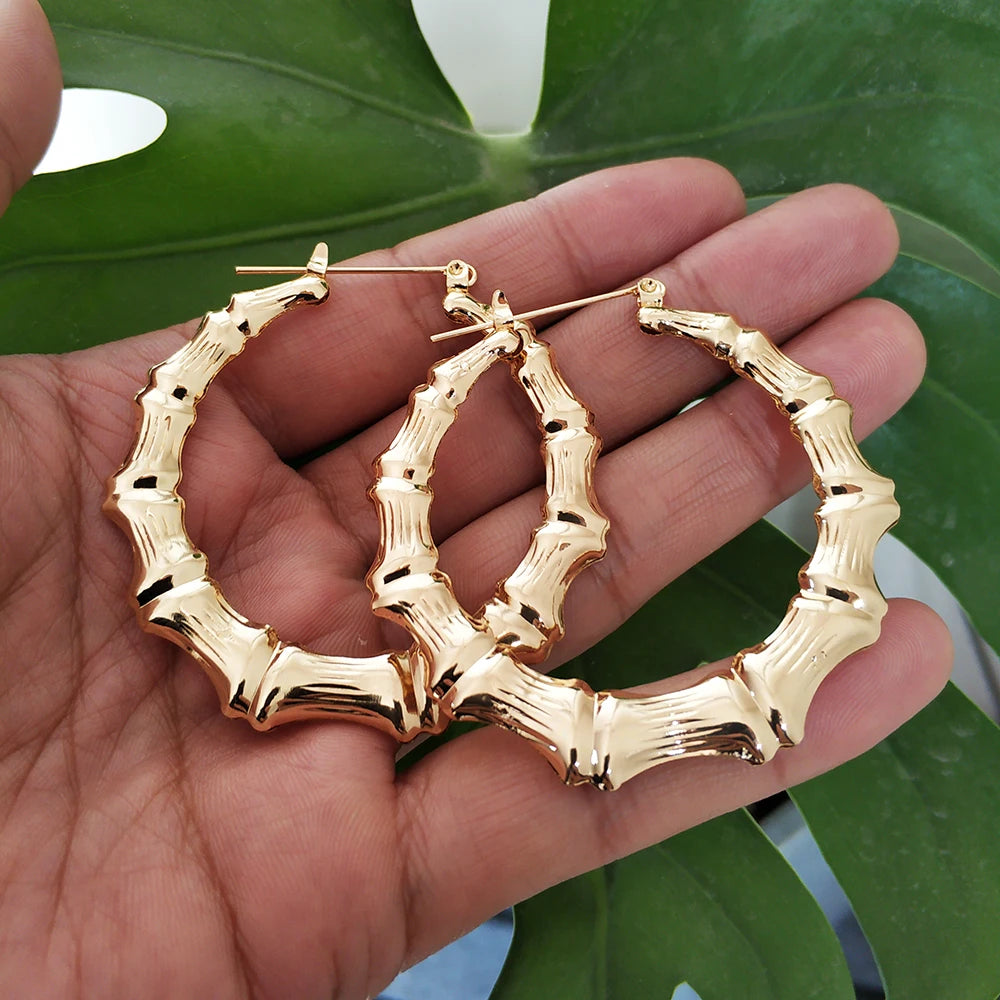 Bamboo Hoop Earrings