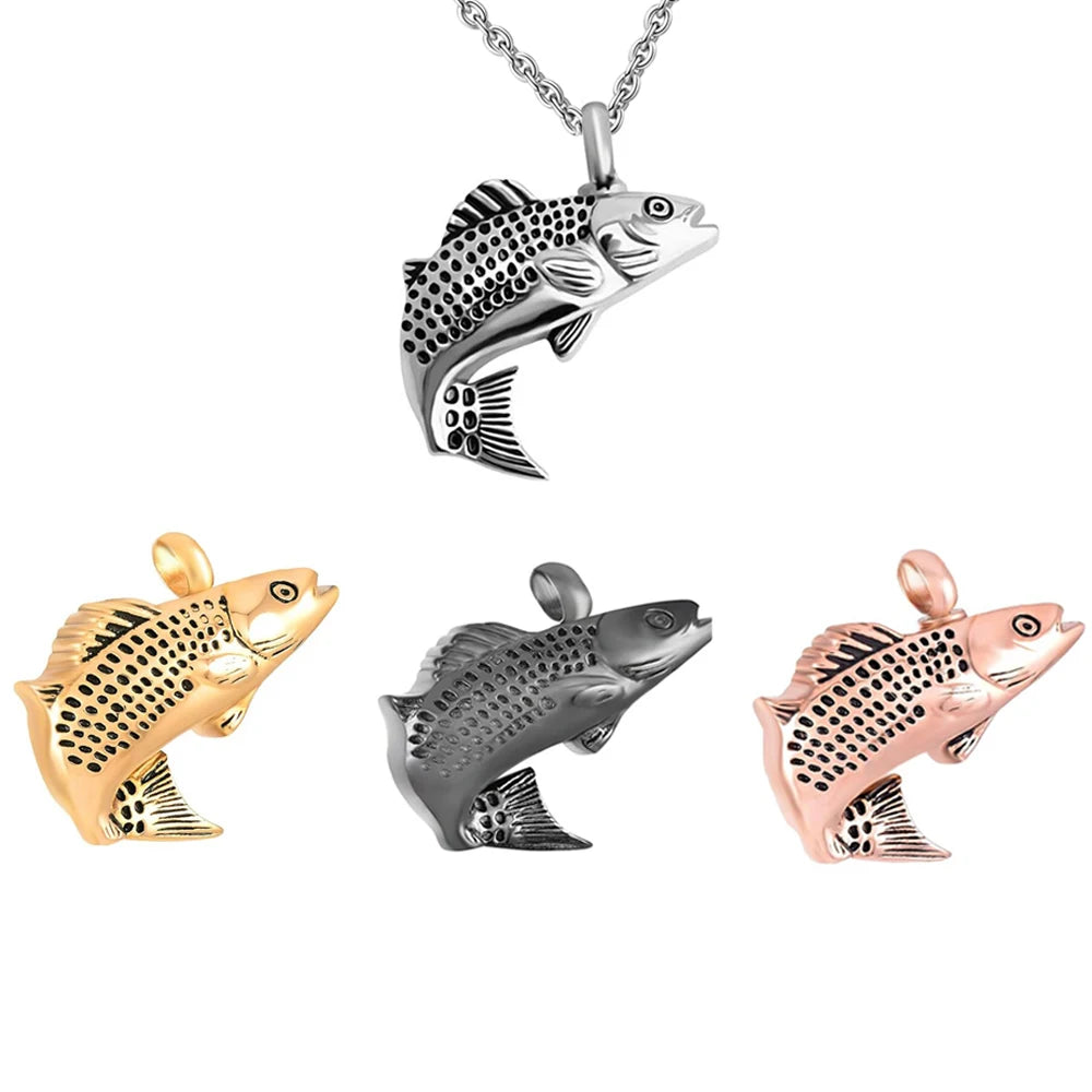 Fish Urn Cremation Necklace