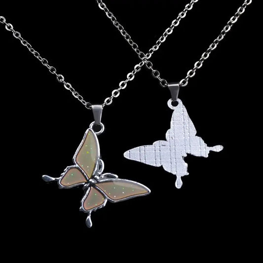 Color-Changing Butterfly Gemstone Necklace